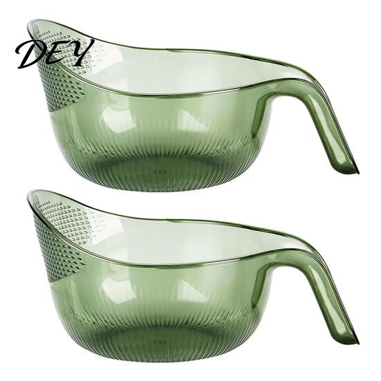 Kitchen Colander with Handle Multipurpose Rice Washing Bowl, Handle, Plastic Basin, Non Slip Fruit Washer for Quinoa Pasta Vegetables And Fruits