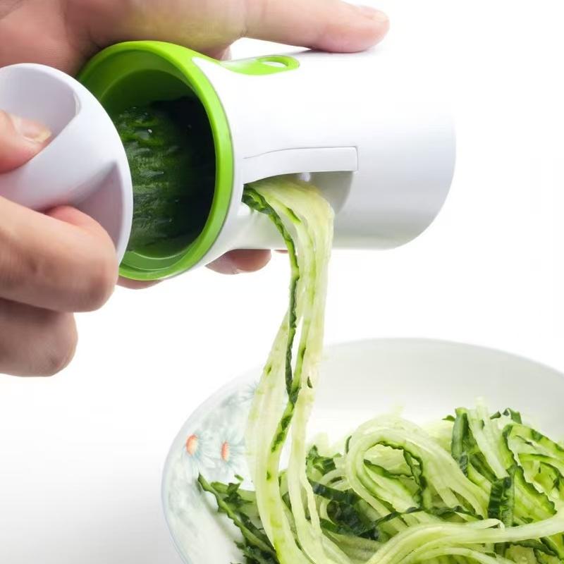Multifunktions-Drehschneider Manuell Obst Gemüse Spiralschneider Geriebene Gurke Spaghetti-Maker Küchenwerkzeuge Gadget