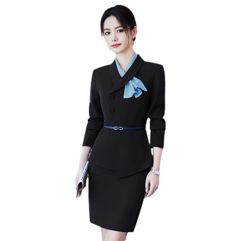 High-End Women's Professional Business Suit Set for Hotel Management, Housekeeping, Receptionist, and Salon Workwear