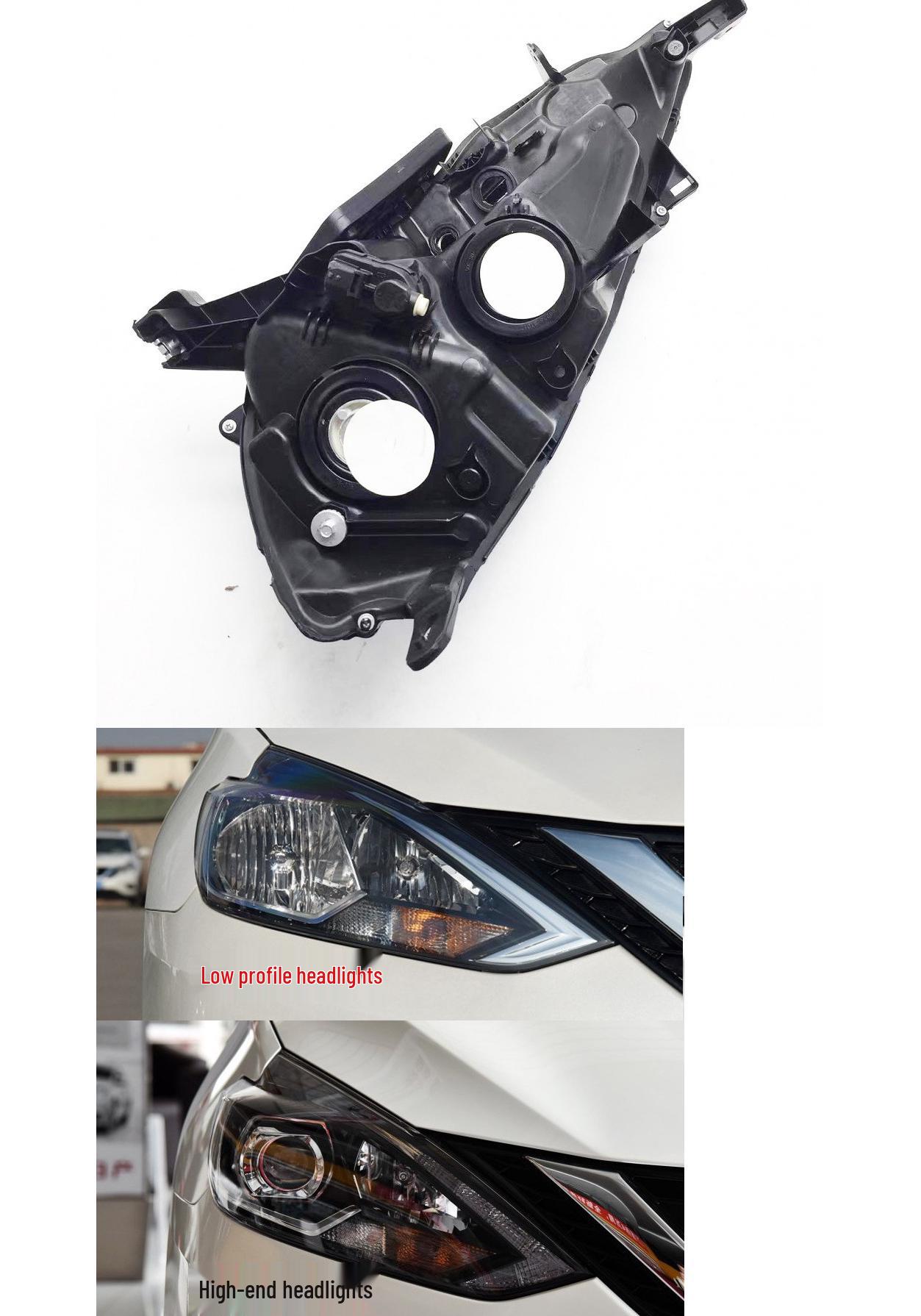 

New Sylphy Headlight Assembly for 2016-2018 Models, High and Low Trim Options High trim with lens