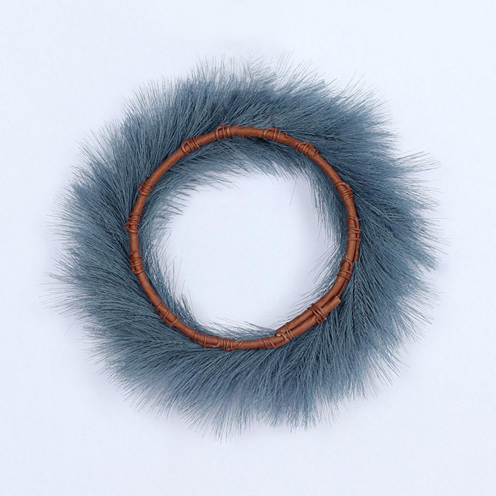 Artificial Pampas Grass Wreath Simulated Reed Wreath Faux Pampas Grass Wreath Decor for Home Living