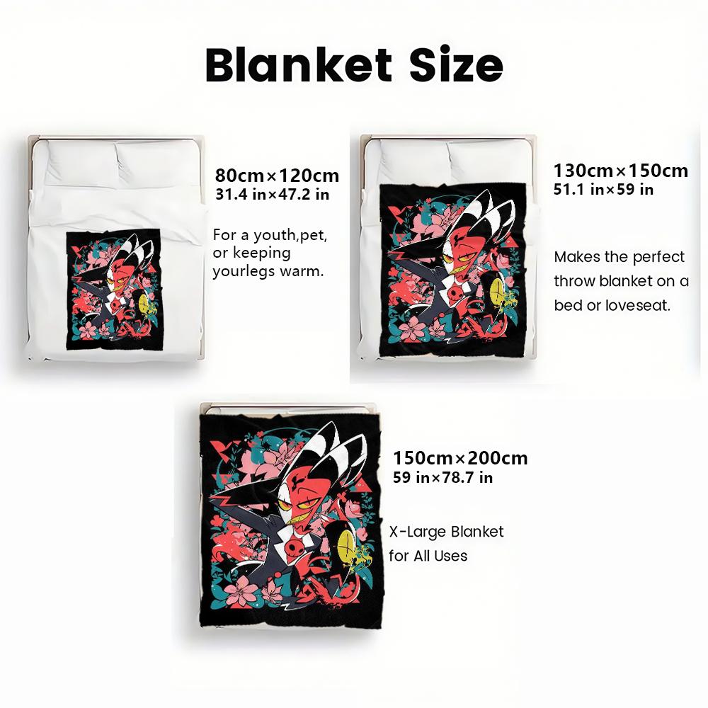 Anime Flannel Thin Blanket for Bedrooms,Living Rooms,Sofas Blankets,Offices,Lunch Breaks,Picnics,blankets Fluffy