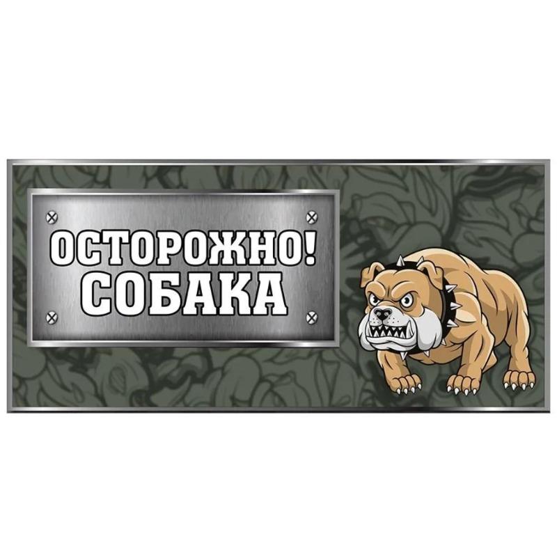 Vorsicht Böser Hund Metallschild, Zauntür Warnschild 30x15cm