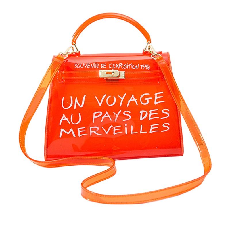 Candy-colored Transparent Shoulder Bag For Women Pvc Material Jelly Bag Medium Size Ideal For Daily Wear