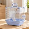 Small Animal Carrier Ventilated Portable Hamster Cage Easy to Clean for Short Trips Blue