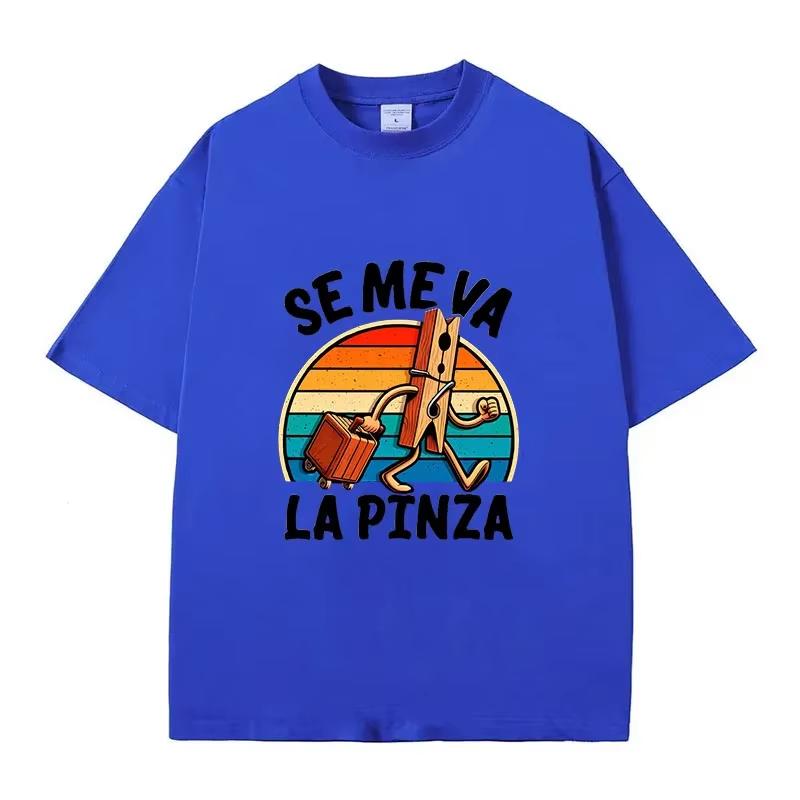 Se Me Va La Pinza Funny Quote Print Tshirt Unisex Retro Cartoon Graphic Print Casual Short Sleeve Cotton Streetwear Tee Tops