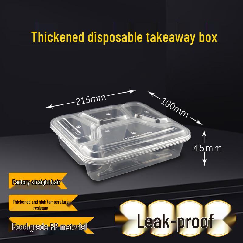 Bangbang Box 4-Compartment Disposable Takeaway Food Container