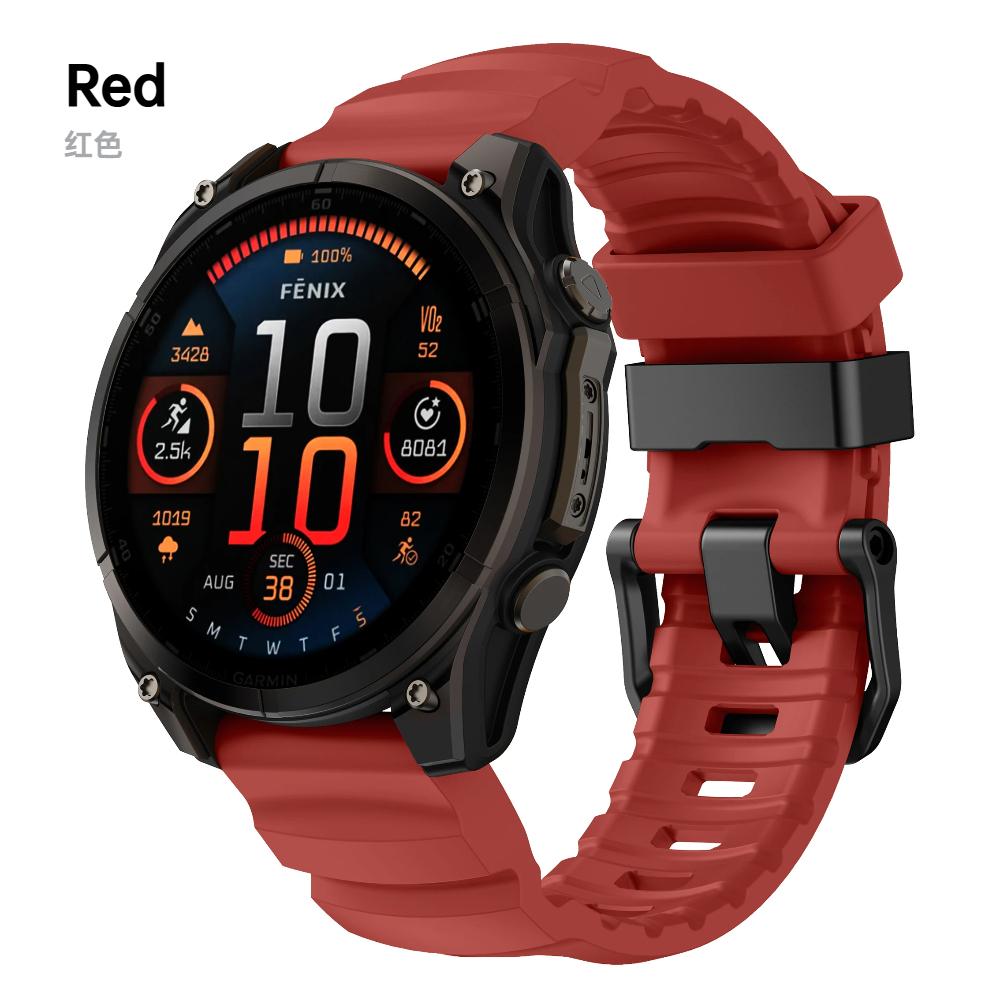 Rychloupínací 22mm 26mm řemínek pro Garmin Tactix8 Silikonový pásek pro Garmin Fenix 8/7X Pro/E Enduro 3 Náramek pro Forerunner 970-965/Instinct 3