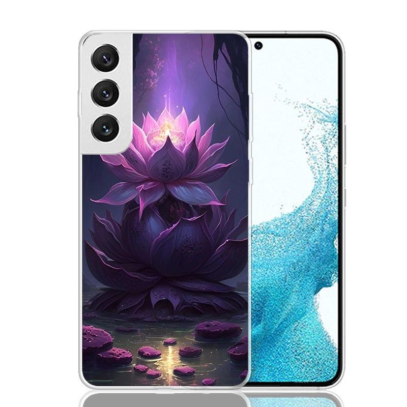 Buddhist Fire Lotus Phone Case For Samsung Galaxy S26 Ultra S23 S24 S25 Edge S20 FE S21 S22 Plus Soft Print Shell Cover Fundas G