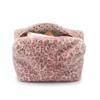 Durable Fuzzy Makeup Bag Large Capacity Leopard Print Toiletry Organizer Portable Cosmetic Bag Girls Travel Storage Pouch