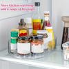 [Space-saving design]360° Rotating Refrigerator Shelf - Long, rectangular removable storage tray