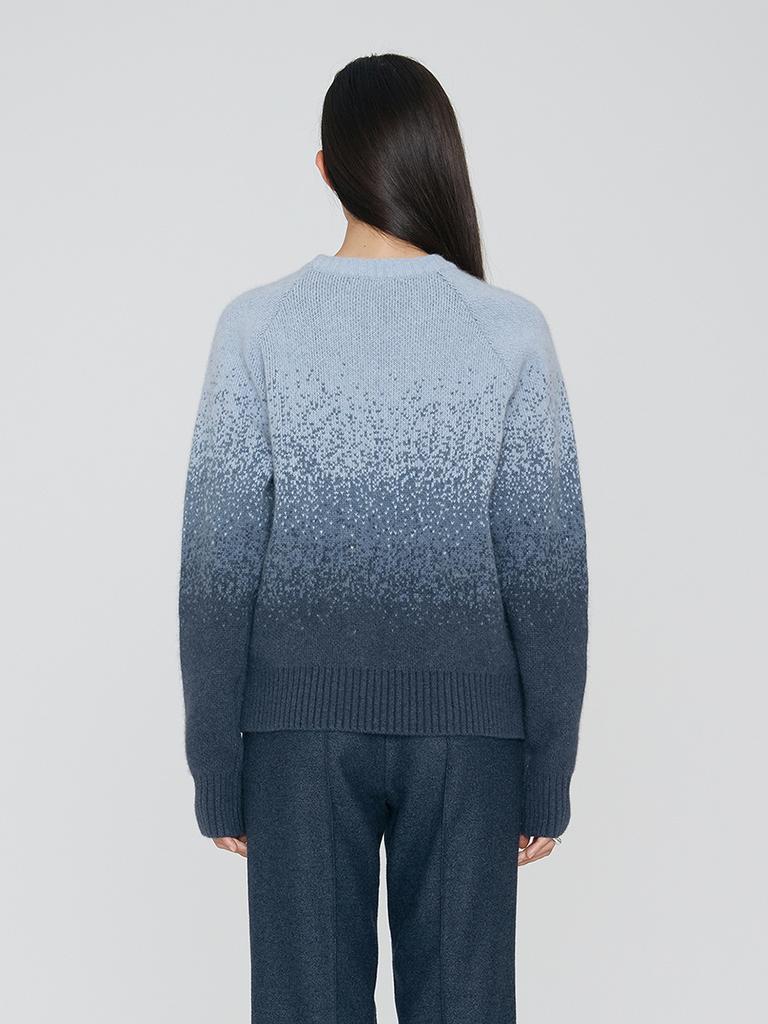 REMPLACEMENT Gradation Jacquard Pullover - Indigo Denim