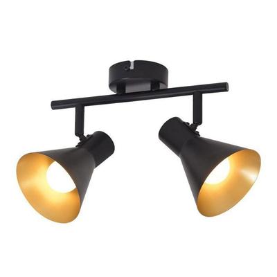 Ceiling Spotlight - NETTLIFE - 350 - Black - Metal 330° Adjustable - 2x E14