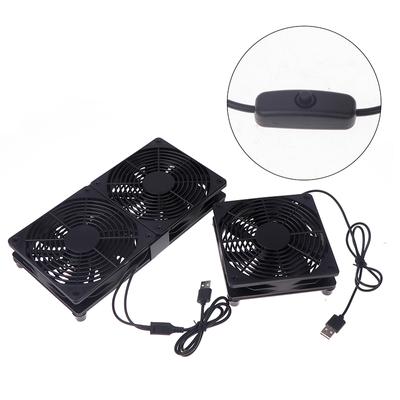 1 sada chladicího ventilátoru s vysokým průtokem vzduchu pro router Modem Receiver 120 mm Dc12V USB Powered PC Router ventilátory se spínacím kabelem