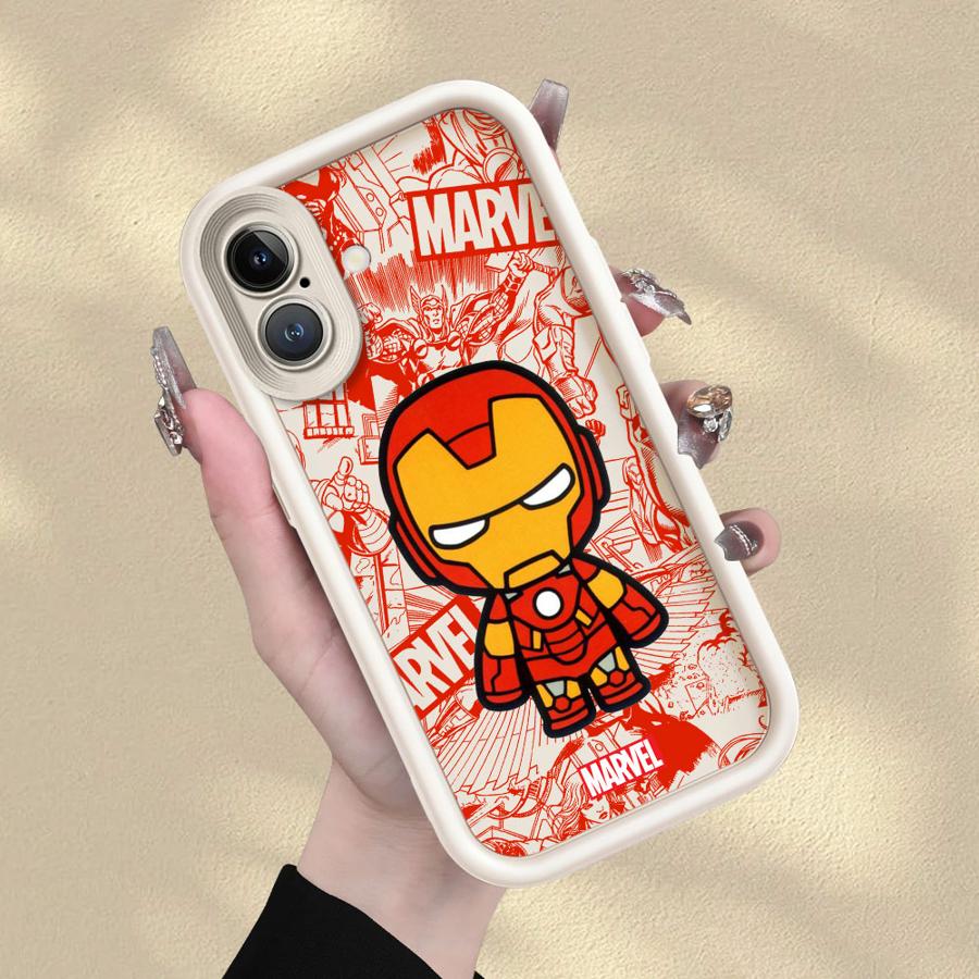 Weiche Handyhülle für iPhone 13 12 11 Pro Max 15 16 14 Plus 17 Air XS Max XR 16e Marvel Cartoon Iron Man