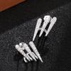 Xiaomi Huitan Simple Stylish Lady Stud Earrings Silver Color Geometric Three Lines Shape with CZ Exquisite Fashion Jewelry for Women