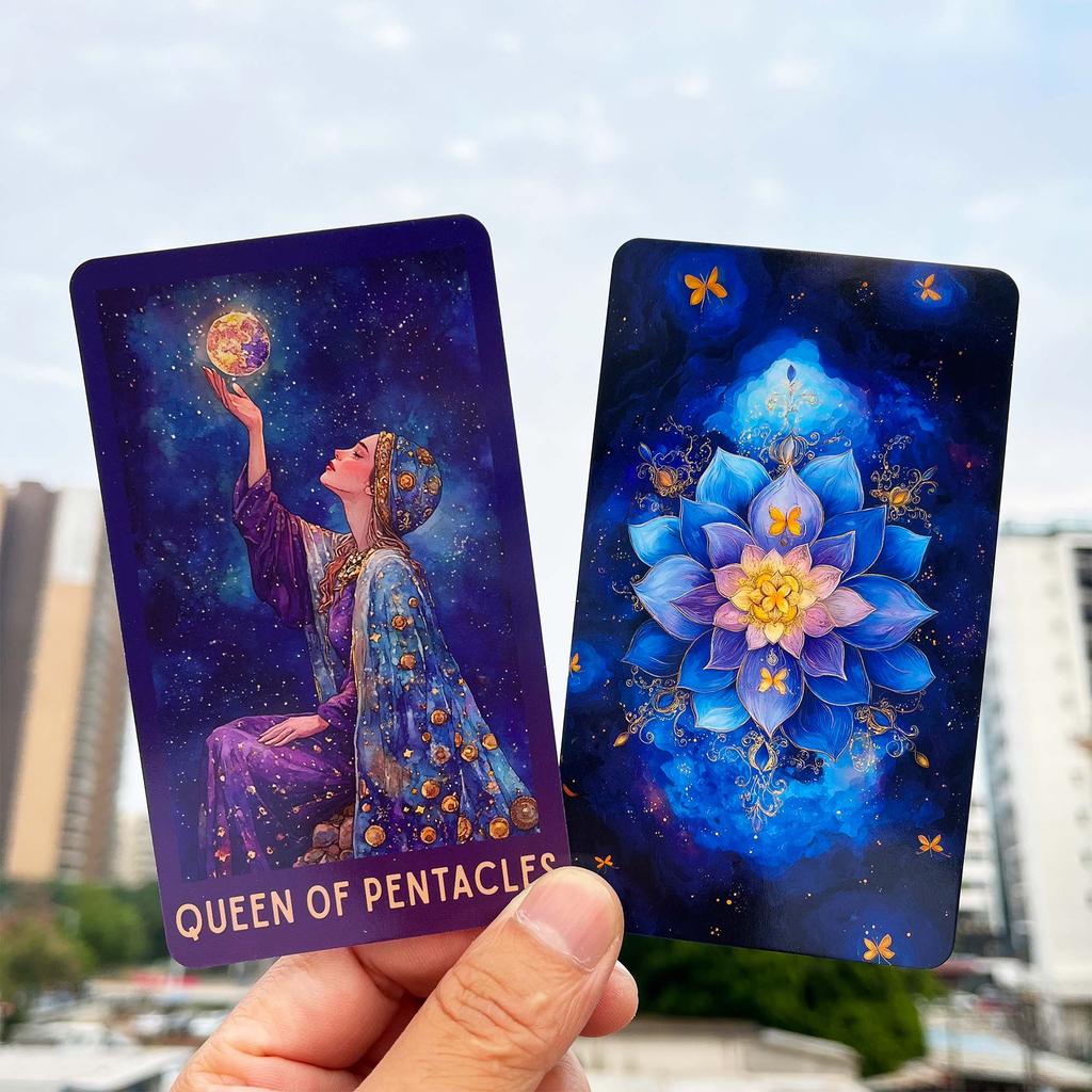 Celestial Tarot Deck, English Guidebook, Card Game, Divination and Meditation Tool, Wisdom of Traditional Tarot, 78 Cards