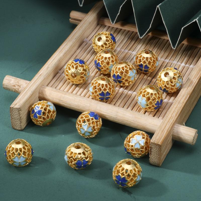 

Ханфу-стиль Ручна робота Перегородчасті намистини та підвіска з китицею для DIY намиста/браслета