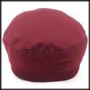 Marine Cap Leather Newsboy Cap Stylish Black Hat for Going Out Travel CZ294 [White Fang] Women's (Red)