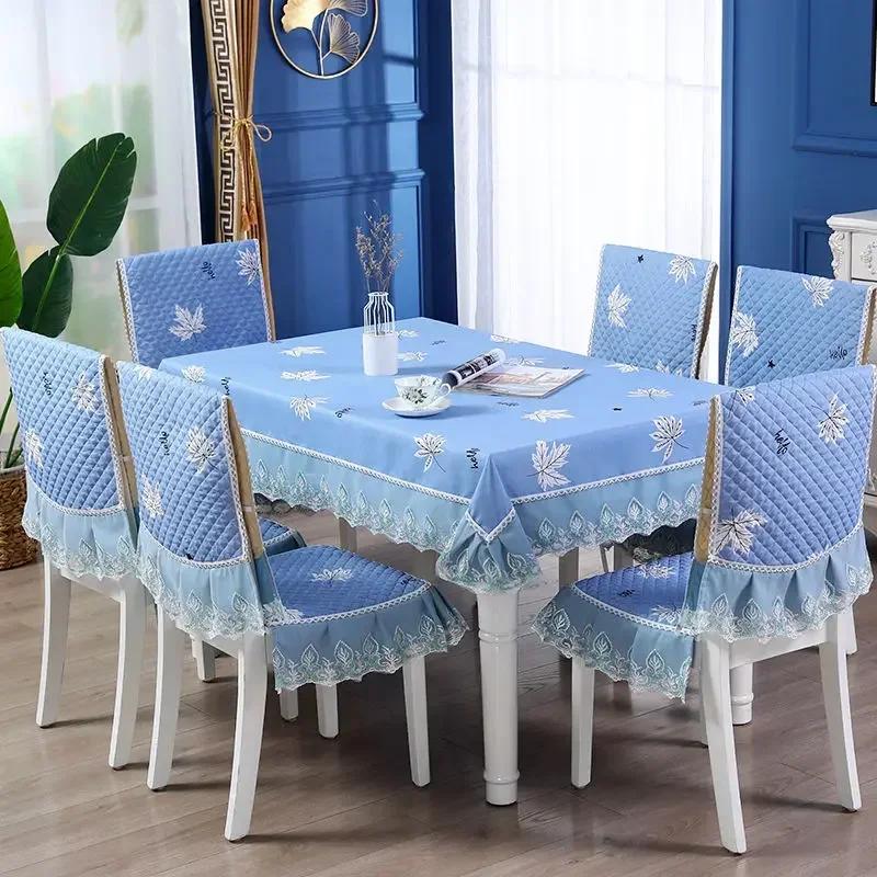 Δαντελένια πλάτη καρέκλας Γραφείο και κάλυμμα καρέκλας Αρχική Ορθογώνιο τραπεζομάντιλο Τέχνη Τραπεζομάντιλο Καρέκλα τραπεζαρίας Ενσωματωμένο μαξιλάρι