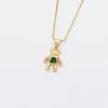 Colorful Diamond Little Bear Copper Pendant Necklace - DIY Jewelry Accessory Clavicle Chain