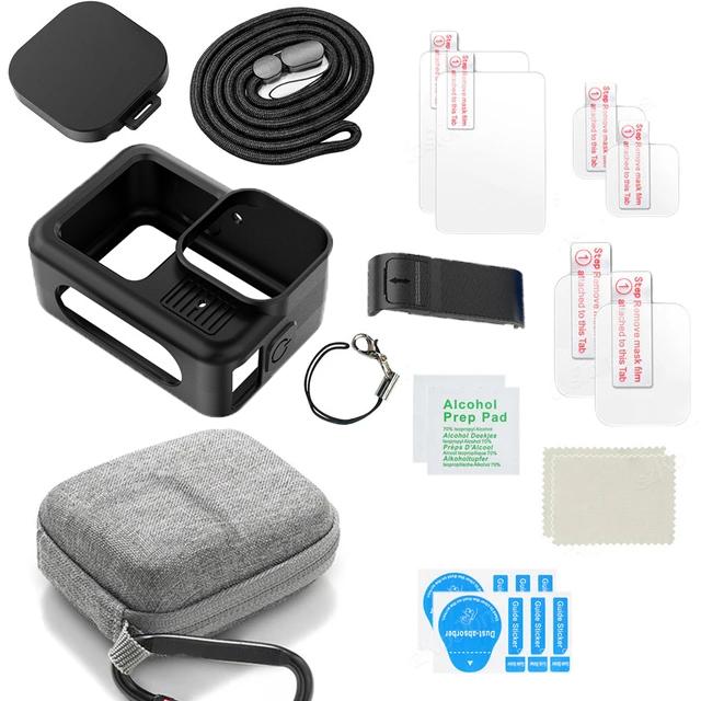 Für Gopro Hero 13 Black Zubehör Hülle Schutzgehäuse Schale Protektor Gummi Silikon + Objektivdeckel Riemen Für Go pro Hero13