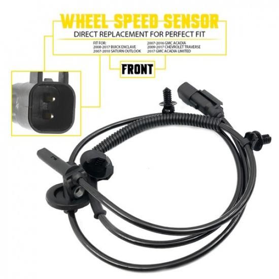 ABS 1PC Wheel Speed Sensor Front For Buick Enclave Traverse Chevrolet GMC Acadia