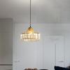 Nordic Crystal LED Pendant Light Retro Gold 1/2/3 Head Dining Room Hanging Fixture For Living Room Bedroom Indoor E27 Decor Lamp