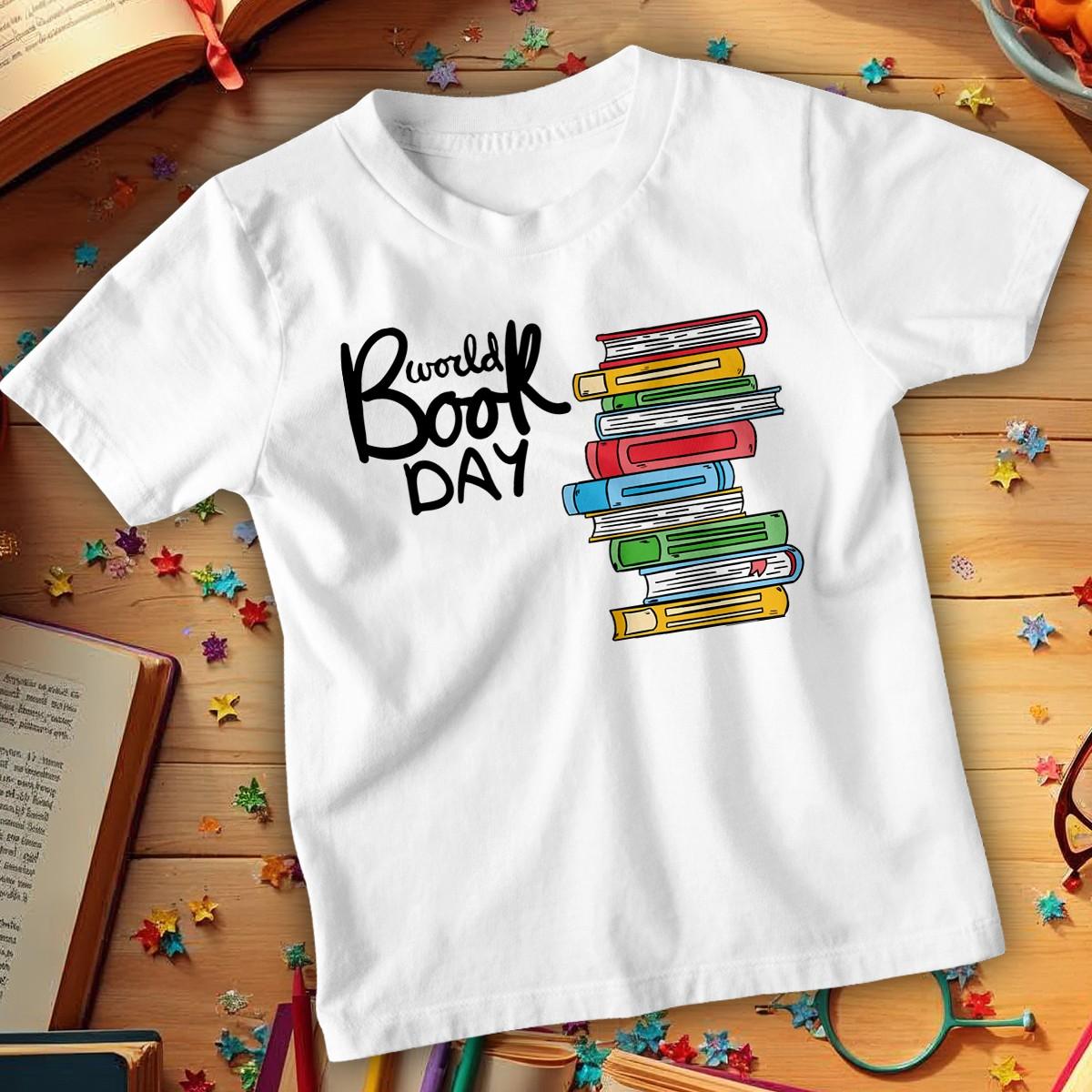 World Book Day T-Shirt Study Lovers Novel Reading Book School Gift Tee #WBD 67 M