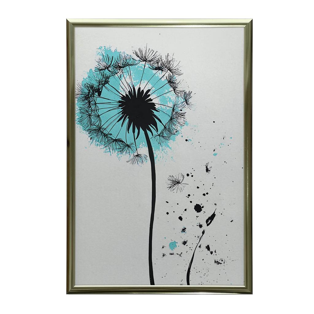 Poster Delicate Dandelion In Motion Poster Delicate Dandelion In Motion, 50X70 Cm, Frameless, Matte Paper 230 Gsm
