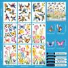 2026 Spring Window Stickers: Butterfly Flowers & Hummingbirds, Double-sided Glass Decoration for Living Room