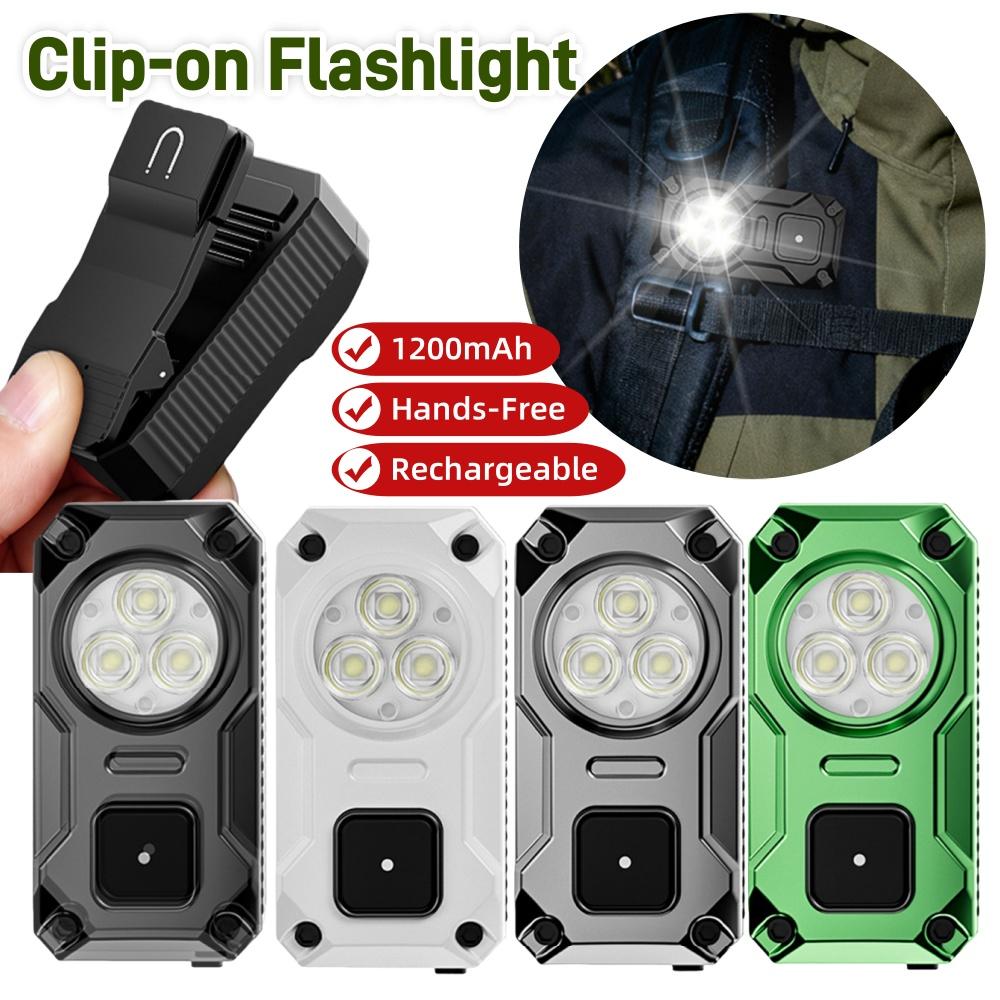 Hands-Free Running Lights 1200mAh Rechargeable Portable Magnetic Small Pocket Light for Emergency Outdoor Camping Walking Dog