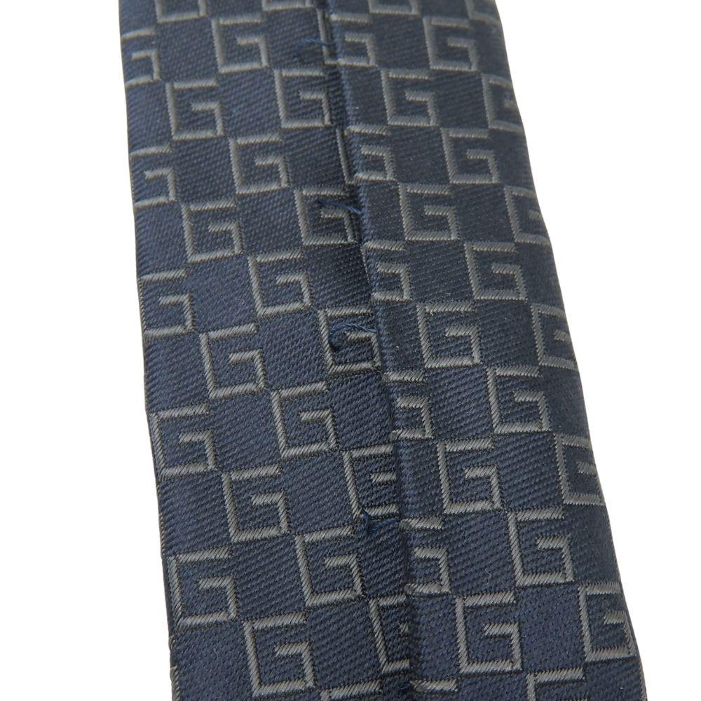 Used GUCCI tie silk Navy Overall handle