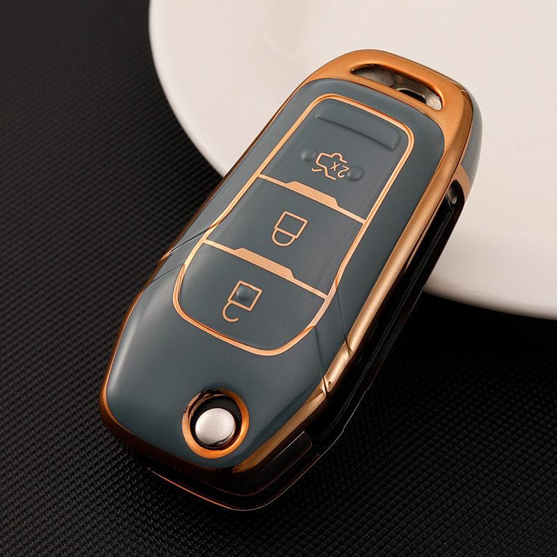 Ford Escort Key Case - Gold Edge for Fiesta, Everest, Ranger