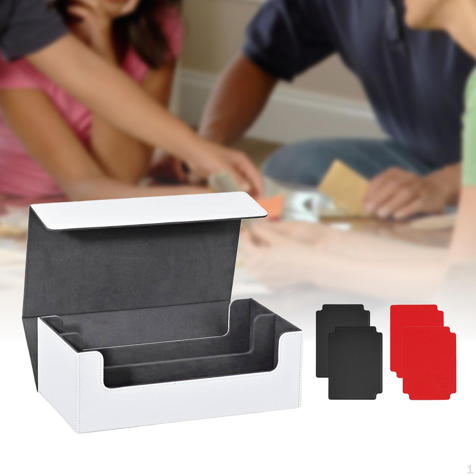 

Deck Card Case 1800Card Protection Holder Multipurpose for Baseball Cards White Gray Card Case_Black Red Dividers