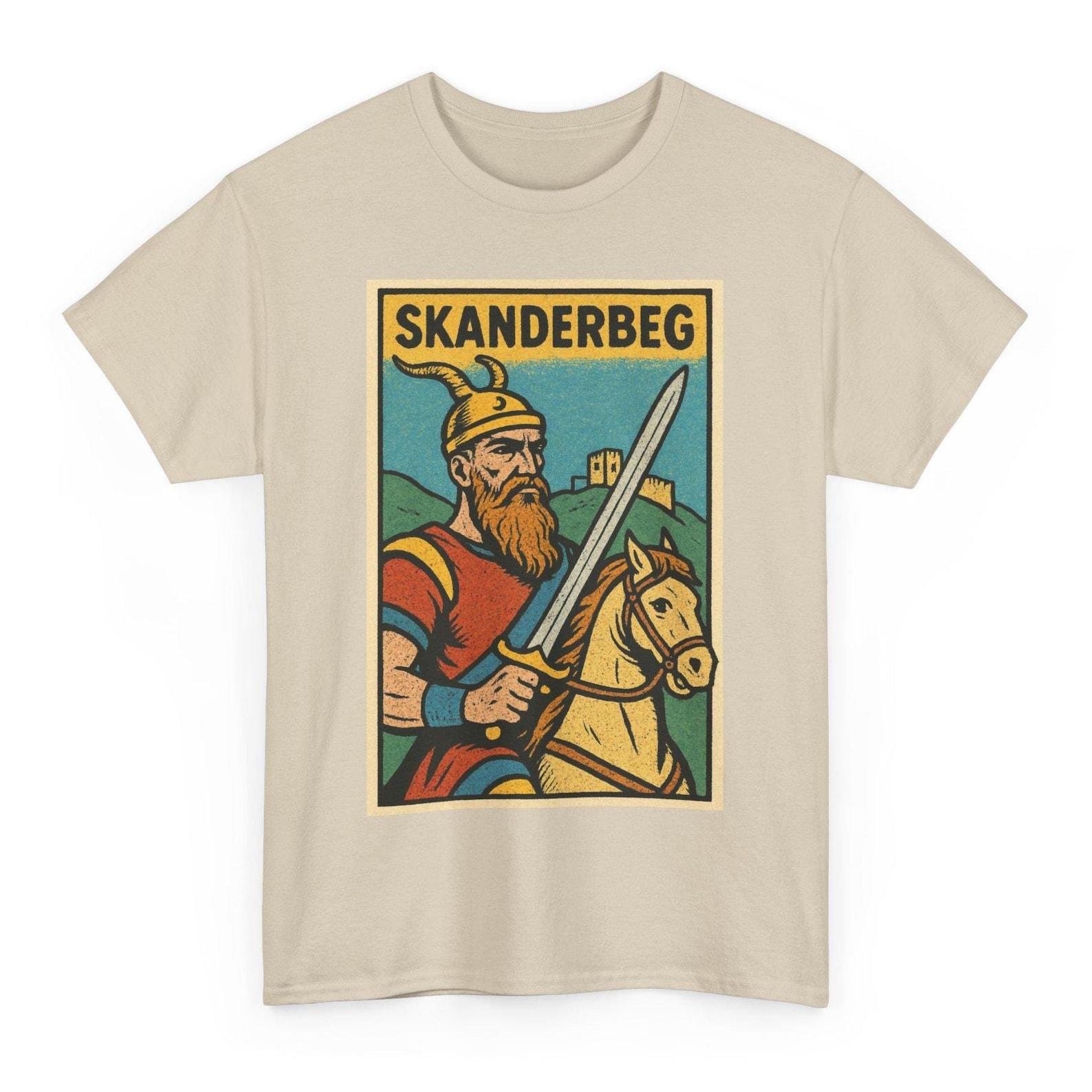Skanderbeg T-Shirt: Retro Comic Albanian National Hero Tee S