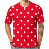 Summer Men's Crew Neck T-Shirt, Retro Polka Dot Print, Y2K Style, Gym T-Shirt, Breathable Beachwear, Novelty T-Shirt