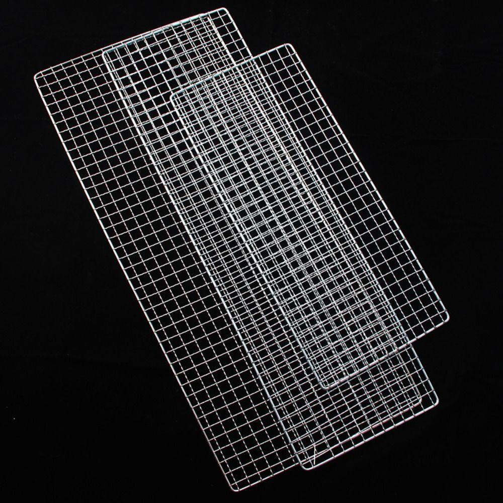 Stainless Steel BBQ Roasting Rack Reusable Baking Cooling Rack Grilling Net  Outdoor Barbeque Oven