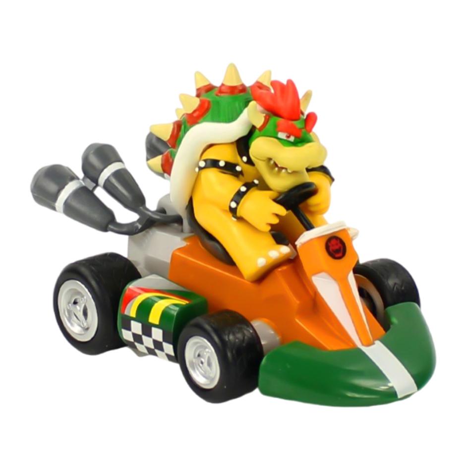 Super Mario Bros Karting Luigi Bowser Princess Peach Yoshi Toad Action Figure Toys Pull Back Car Anime Game Doll Gifts for Kids
