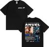 Rapper Anuel AA Rhlm 2 Album Tour Tshirts 2026 Spring Summer Fashion Hip Hop Luxury Casual Vintage Short Sleeve Top Unisex