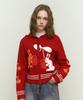 Kirsh Witty Bunny Hooded Cardigan [Red]