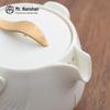 Portable White Ceramic Travel Tea Set