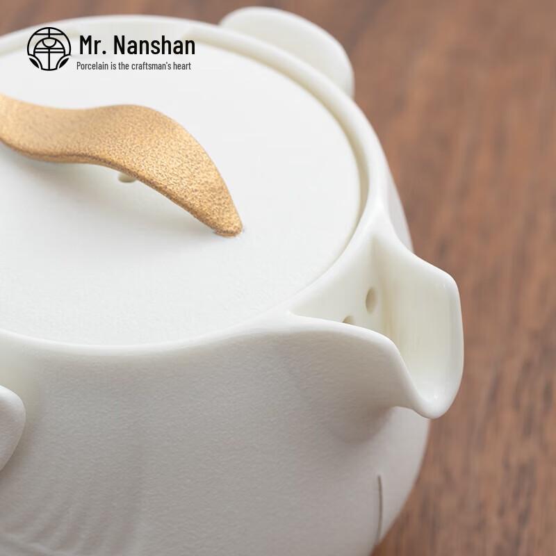 Portable White Ceramic Travel Tea Set