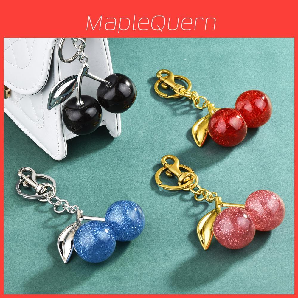 Fashion Cherry Keychain Bag Charm Metal Pendant For Women Fall 2024