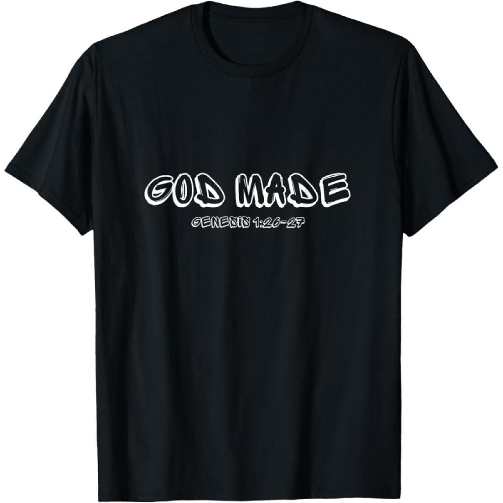 GOD MADE GENESIS 1_26-27 Bible verse T-Shirt