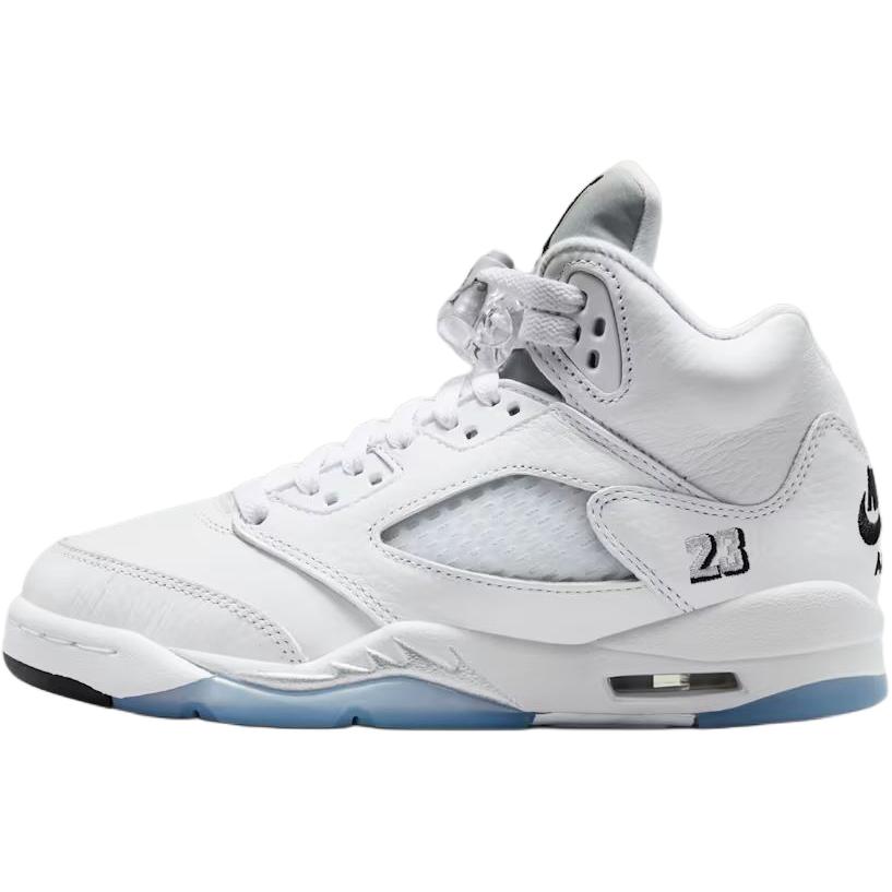 Jordan Air Jordan 5 Low top Children s Basketball Shoes White Teenagers HQ7980-103 38.5