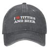Amo Tette e Birra Cappellino da Baseball Running Hippie yk Cappellino Trucker Cool Unisex Adolescenti Cappellini da Baseball Designer Vintage