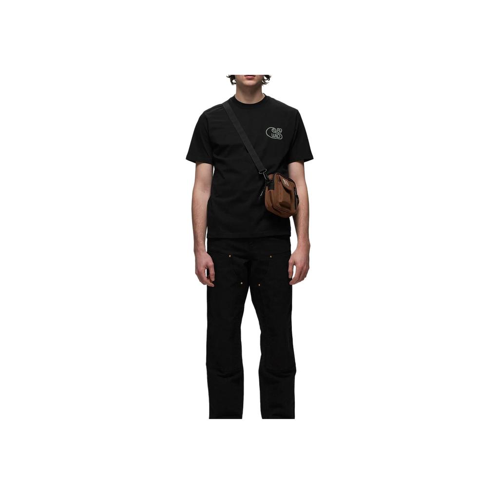 Carhartt WIP T-shirt da uomo con stampa grafica, girocollo, manica corta, top neri I033172-1XD-XX