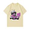 Men's 100% Cotton Crew Neck Short Sleeve T-Shirt, Cool Neon Pink Angel Cherub with Gun Printed Casual Lightweight Summer Daily Tee for Streetwear Love