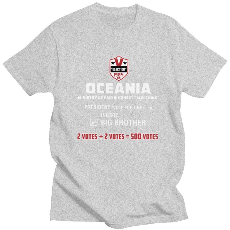 George Orwell 1984 Election Dystopian Big Brother TShirt 100 Cotton Tee Tops Summer Round Neck Tshirts Casual Short Sleeve